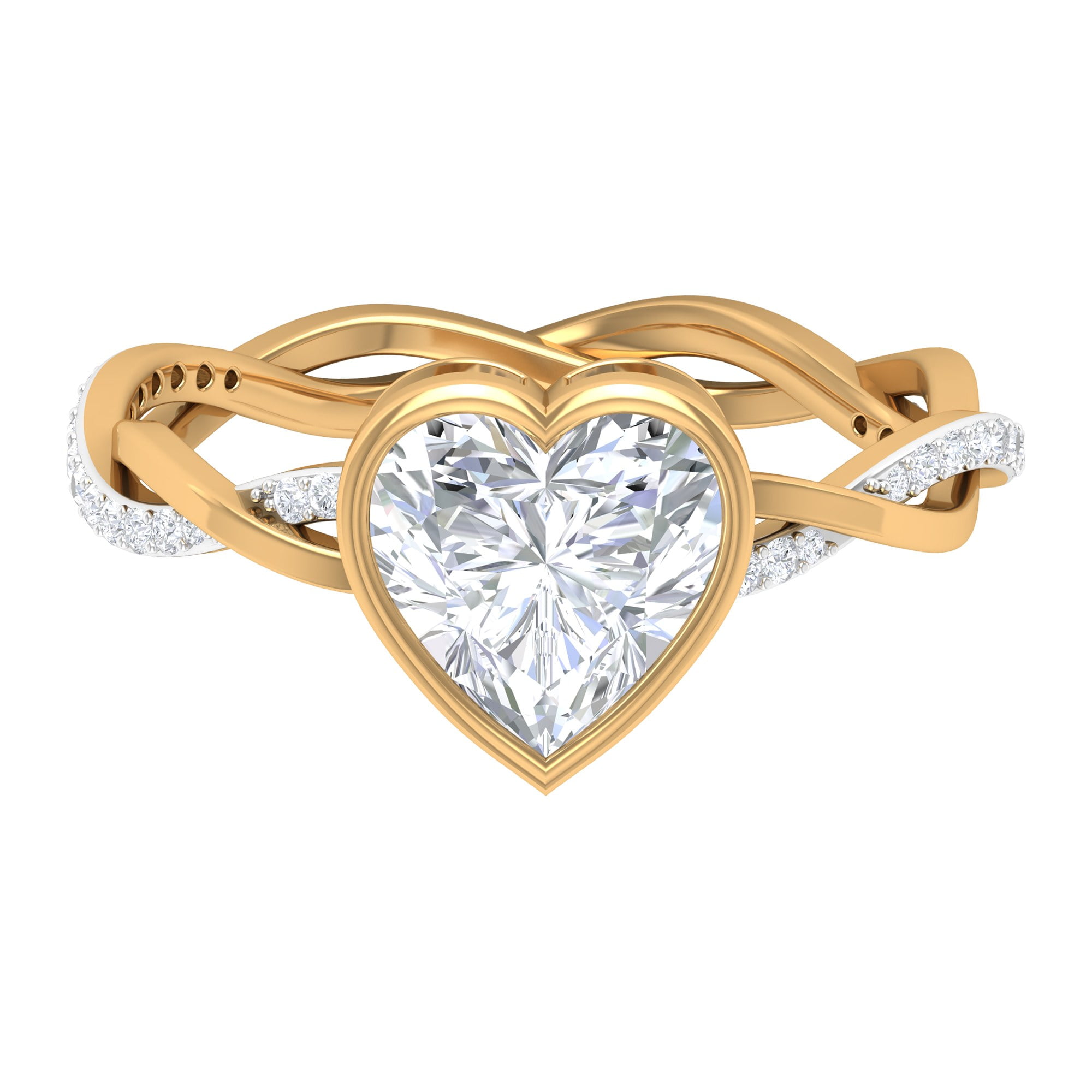 Heart shaped deals moissanite engagement ring