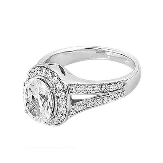 2.25 CT Split Shank Diamonds Wedding Ring - White Gold