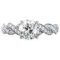thumbnail image 1 of 2.25 CT White Gold Old Cut Round Twisted Style Diamond Ring, Size 6.5, 1 of 1