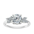 thumbnail image 1 of 2.25 Carat Beautiful Round Cut Moissanite Floral Wedding Ring for Women Solid 14K Genuine White Gold Ring Size 7 by Diamond-Capitals, 1 of 8
