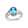 thumbnail image 1 of 2.25 Carat (Ctw) Swiss Blue Topaz Ring in Sterling Silver, 1 of 4