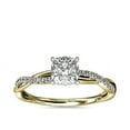 thumbnail image 1 of 2.25 Carat Cushion Cut (D/VVS1) Moissanite Stunning Infinity Twisted Ring for Proposal Gift Solid 14K Yellow Gold Ring Size 3.5 by Diamond-Capitals, 1 of 6