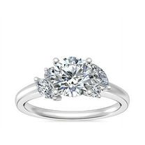 2.25 Carat Round Cut Moissanite Wonderful Engagement Ring for Women in Solid 14K White Gold Size 7 by Diamond-Capitals