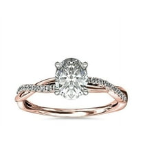 2.25 Carat Stunning Oval Cut Moissanite Diamond Anniversary Ring for her Solid 14K Rose Gold Ring Size 7 Fine Jewelry by Diamond-Capitals