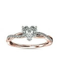 thumbnail image 1 of 2.25 Carat Stylish Heart Cut Moissanite Wedding Ring for Ladies in 18K Rose Gold Ring Size 8 (D/VVS1) Fine Jewelry by Diamond-Capitals, 1 of 6