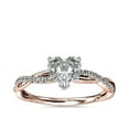 thumbnail image 1 of 2.25 Ct Heart Cut (D/VVS1) Moissanite Latest Design Twisted Bridal Ring for Women Solid 18K Rose Gold Ring Size 9 by Diamond-Capitals, 1 of 6
