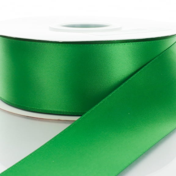 2.25" Emerald Double Face Satin Ribbon 3 yard Reel