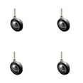 thumbnail image 1 of 2.25 Inch Bright Chrome Soft Tread Ball Caster – 3/8 Inch Threaded Stem–Set of 4, 1 of 2