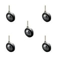 thumbnail image 1 of 2.25 Inch Bright Chrome Soft Tread Ball Caster – 3/8 Inch Threaded Stem–Set of 5, 1 of 2