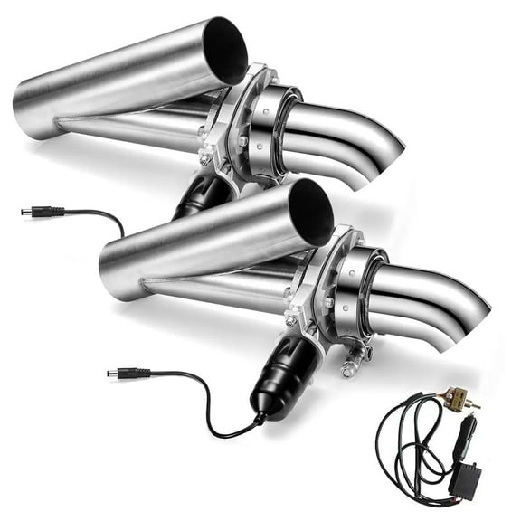 SPEEDWOW 2.25 Inch Dual Manual Switch Electric Exhaust Cutout Valve