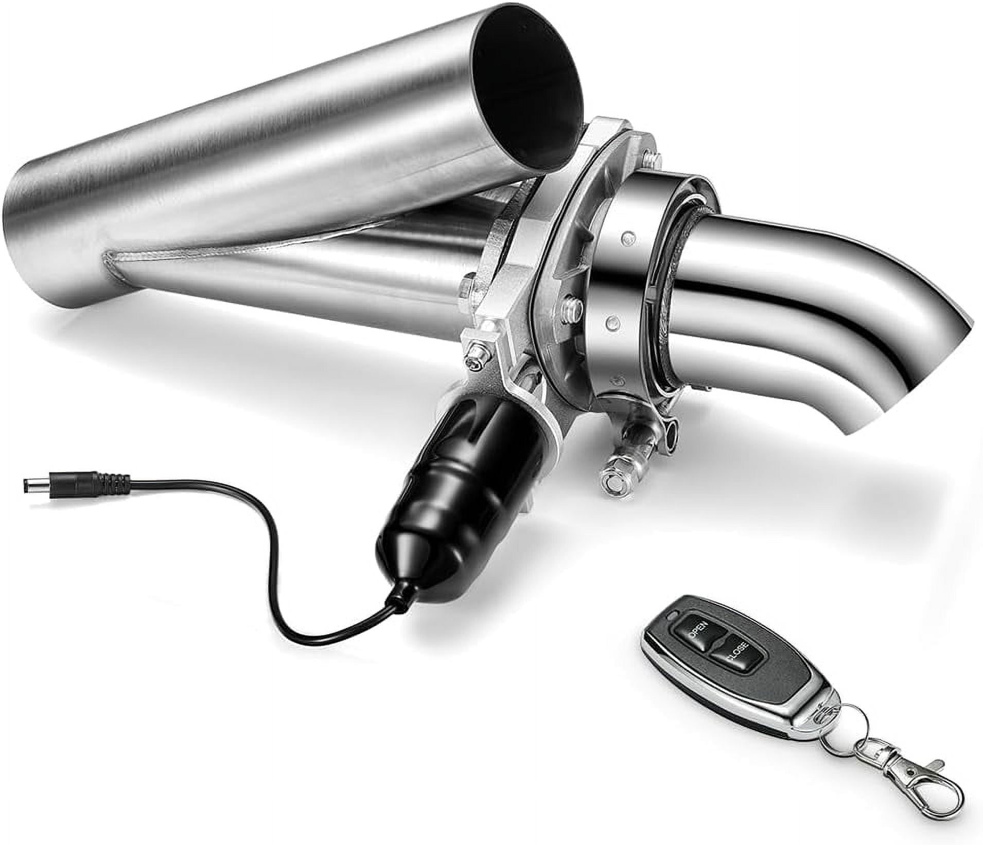 SPEEDWOW 2.25" Electric Remote Control Exhaust Cutout Valve Kit, Stainless Steel Bolt-On with Switch for Truck, SUV, Muscle Car, Universal Application for Any 2.25" Piping Diameter Exhaust System