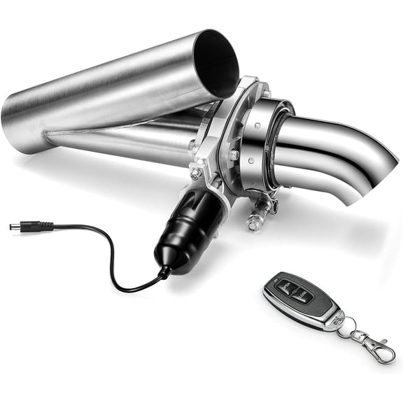 SPEEDWOW 2.25" Electric Remote Control Exhaust Cutout Valve Kit, Stainless Steel Bolt-On with Switch for Truck, SUV, Muscle Car, Universal Application for Any 2.25" Piping Diameter Exhaust System