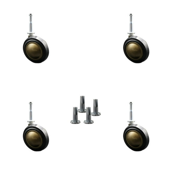 2.25 Inch Windsor Antique Soft Tread Ball Caster – Grip Neck Stem – Set of 4-SCC