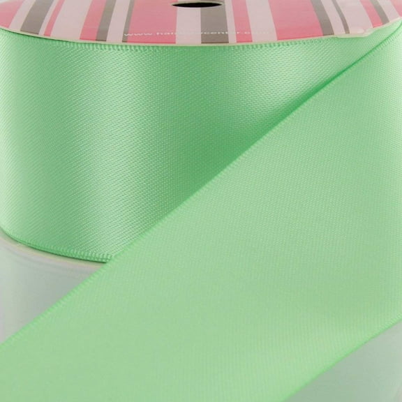 2.25" Mint Double Face Satin Ribbon 3 yard Reel