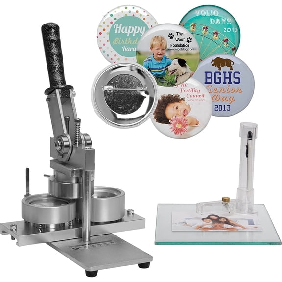 Neil Enterprises Inc. 2.25" Button Making Machine - Includes 100 Buttons