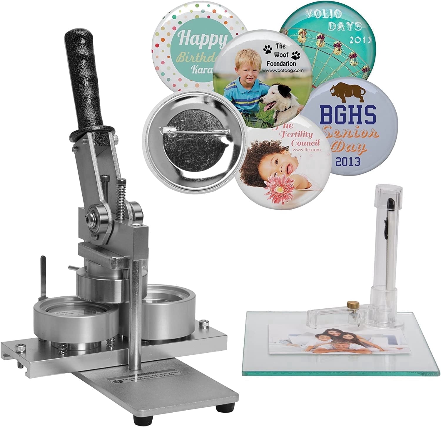 Neil Enterprises Inc. 2.25" Button Making Machine - Includes 100 Buttons