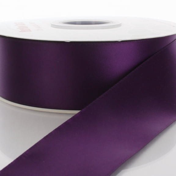 2.25” Double Faced Satin Ribbon 285 Plum 3 Yard