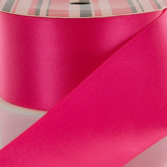 2.25" Shocking Pink Double Face Satin Ribbon 25 yard Reel