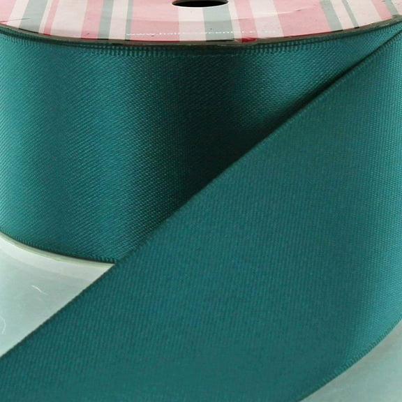2.25" Teal Double Faced Satin Ribbon 3yd