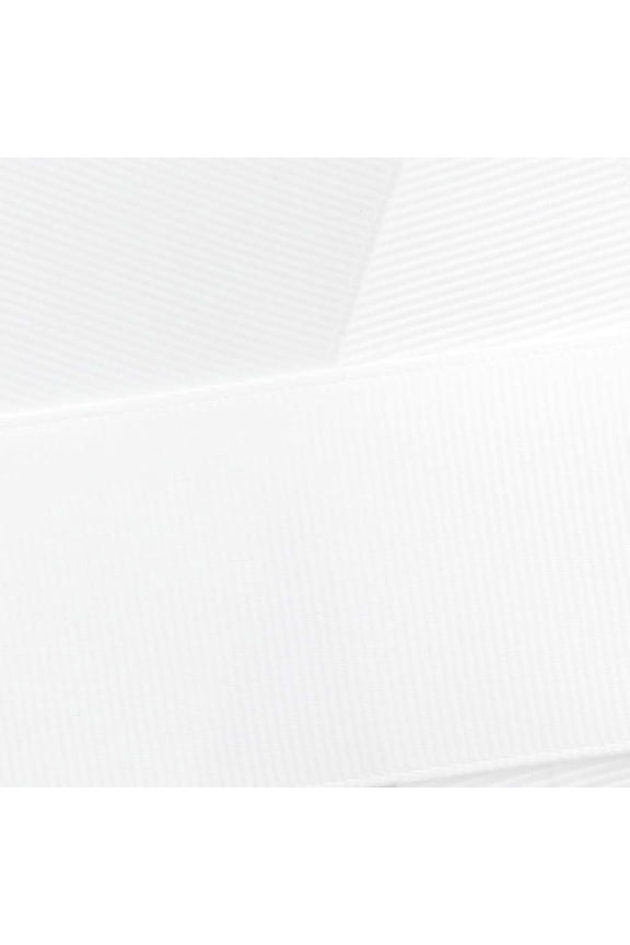 2.25" Grosgrain Ribbon Solid 029 White 5 Yard