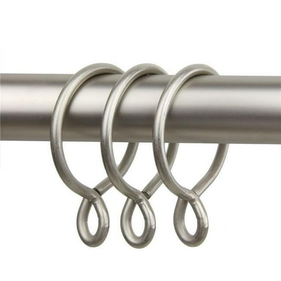 2.25 in. Curtain Eyelet Rings, Satin Nickel - Set of 10