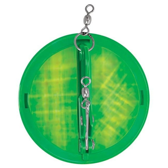 2.25 in. Dipsy Diver - Kelly Green & Silver Bottom Moon Jelly