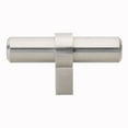 thumbnail image 1 of 2.25-inch Solid Stainless Steel Finish Euro Cabinet T-Bar Knob (Pack of 10 or 25), 1 of 3