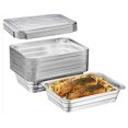 2.25 lb Disposable Aluminum Pans with Lids (50 Count) 2Portion