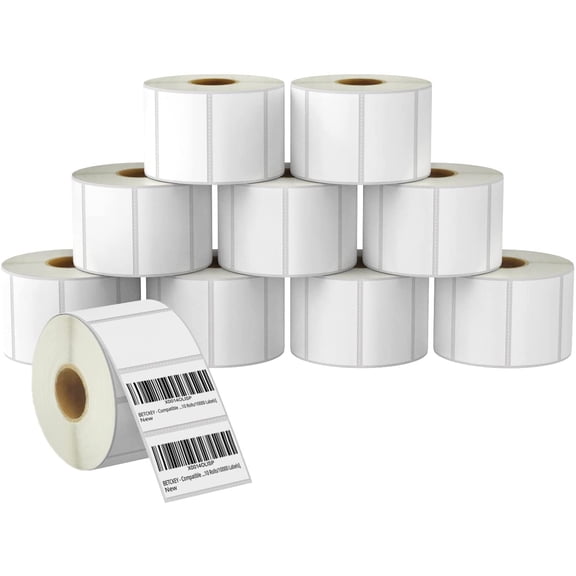 2.25" x 1.25" (57 mm x 32 mm) UPC Barcode & Multipurpose Labels Compatible with Zebra & Label Printer,Premium Adhesive & Perforated [10 Rolls, 10000 Labels]