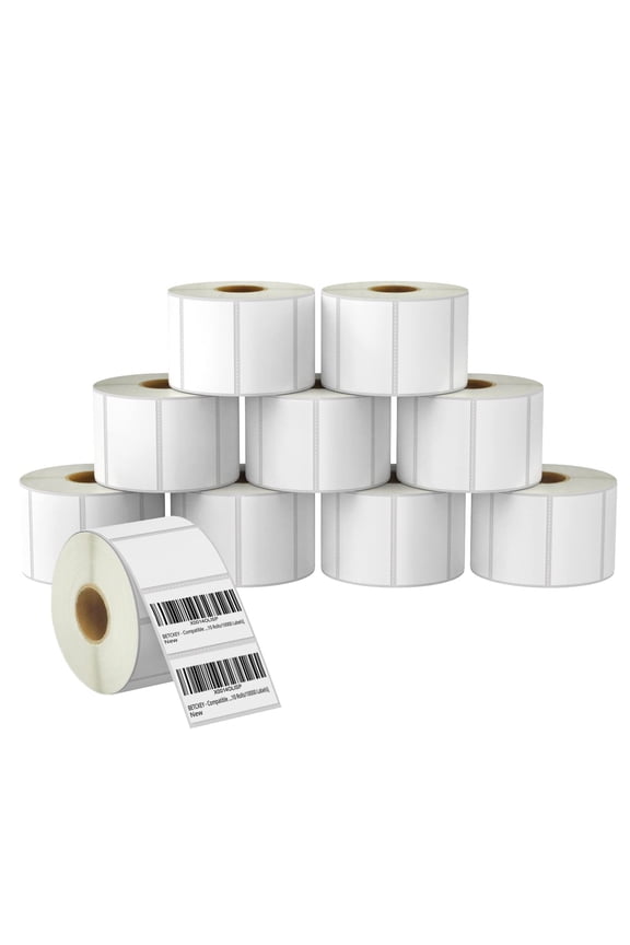 2.25" x 1.25" (57 mm x 32 mm) UPC Barcode & Multipurpose Labels Compatible with Zebra & Rollo Label Printer,Premium Adhesive & Perforated [10 Rolls, 10000 Labels]