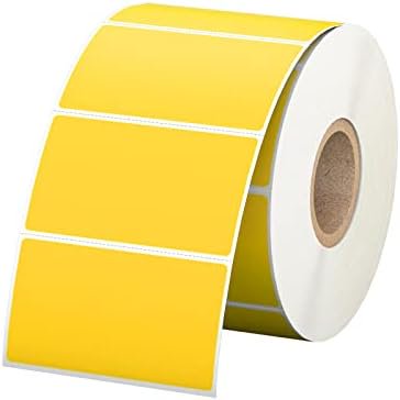 2.25" x 1.25" Yellow Direct Thermal Labels, Replacement for Self-Adhesive Address Shipping Barcode Thermal Stickers, Compatible with Rollo & Zebra Thermal Label Printer(1 Roll, 1000 Labels)