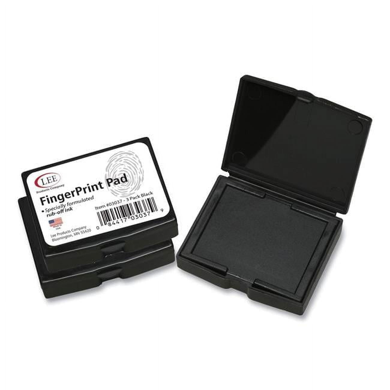 2.25 x 1.75 in. Inkless Fingerprint Pad, Black - Pack of 3