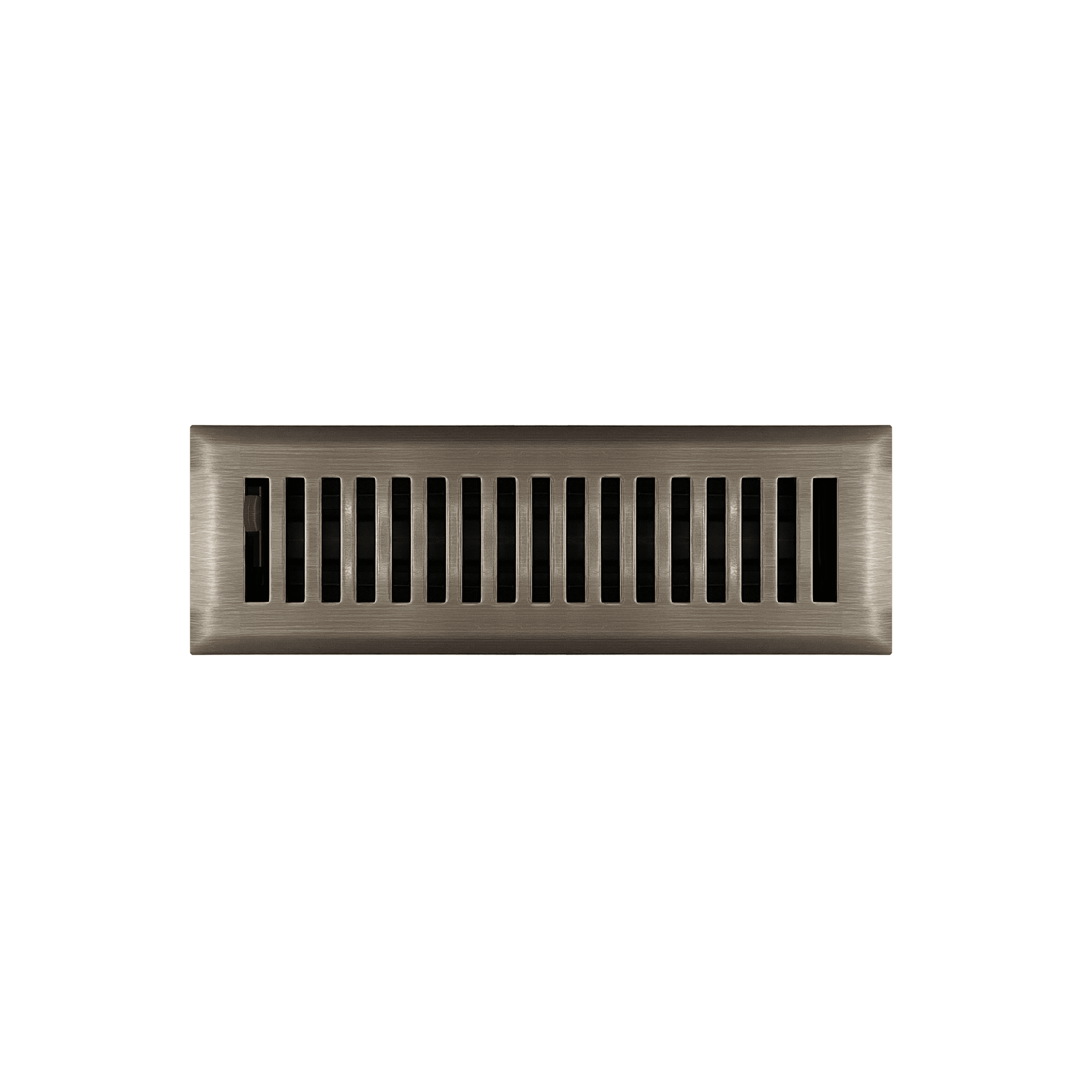 2.25" x 10" Antique Brass Contemporary Style Floor Register - Decorative Vent Cover