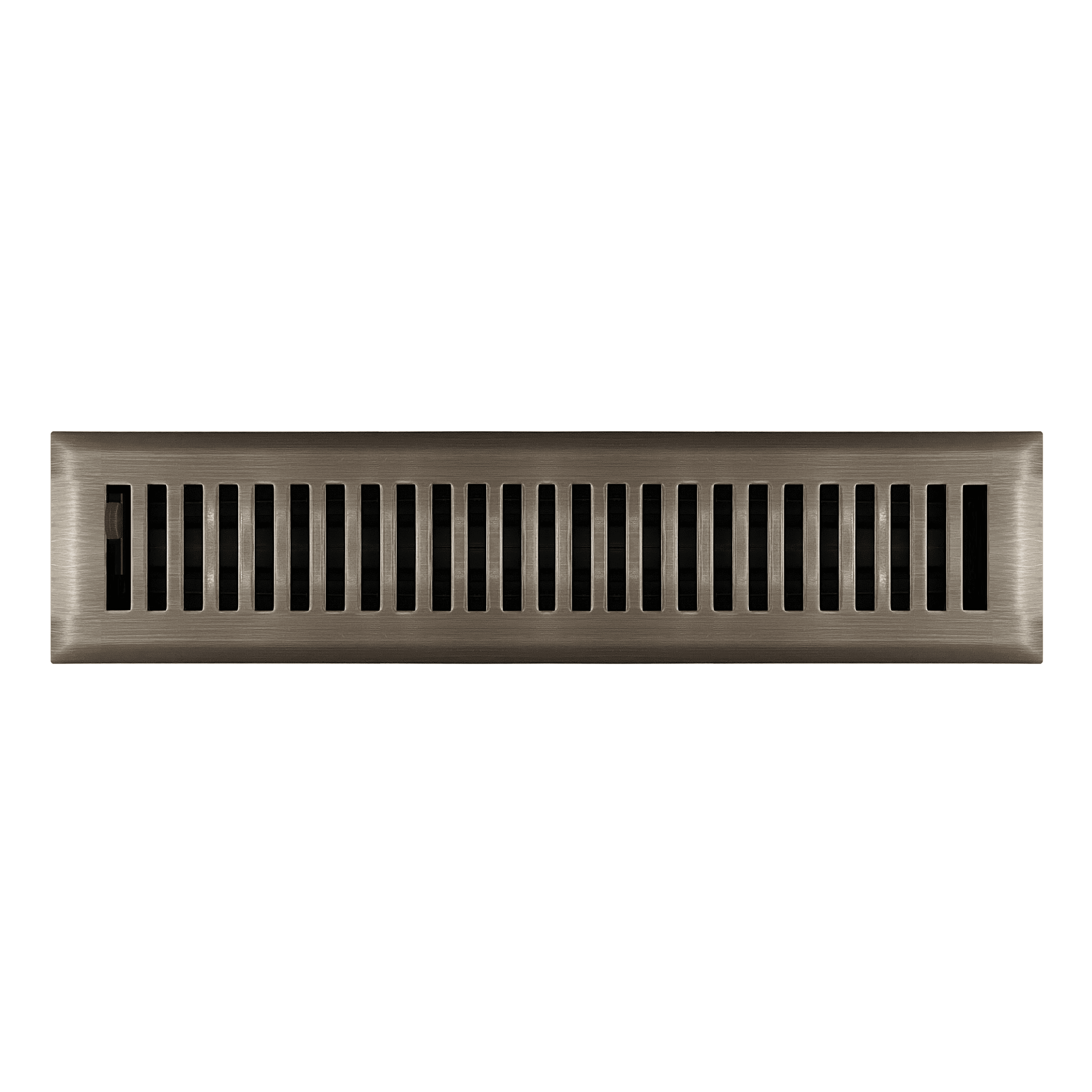 2.25" x 14" Antique Brass Contemporary Style Floor Register - Decorative Vent Cover