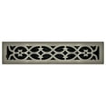 thumbnail image 1 of 2.25" x 14" Brushed Nickel Victorian Style Floor Register - Decorative Vent Cover, 1 of 5