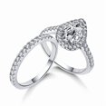 thumbnail image 1 of 2.25Ct Accent Wedding Ring Set, Bridal Ring Set, Pear Diamond Engagement Rings, Promise Ring, Bridesmaid Jewelry, Personalized Gifts For Her, 1 of 5