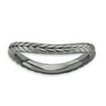 thumbnail image 1 of 2.25mm Sterling Silver Stackable Polished Black-plate Wave Ring - 2.8 Grams - Size 9, 1 of 2