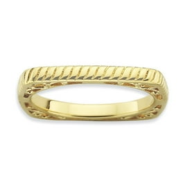 Rose Gold Over Sterling Silver Stackable Expressions Cable Patterned Ring Rose Gold Over Sterling Silver Stackable Expressions Cable Patterned Ring