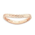 thumbnail image 1 of 2.25mm Sterling Silver Stackable Polished Pink-plate Wave Ring - 2.8 Grams - Size 7, 1 of 2