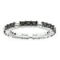 thumbnail image 1 of 2.25mm 925 Sterling Silver Prong set Stackable Polished Black Diamond Ring Size 5 - Stackable Ring for Women, 1 of 5