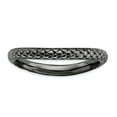 thumbnail image 1 of 2.25mm 925 Sterling Silver Textured Patterned Ruthenium plating Stackable Polished Black Plate Wave Ring Size 9 Stackabl, 1 of 2