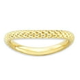 thumbnail image 1 of 2.25mm 925 Sterling Silver Textured Patterned Stackable Polished Gold PlatedWave Ring Size 10 Stackable Ring for Women, 1 of 2