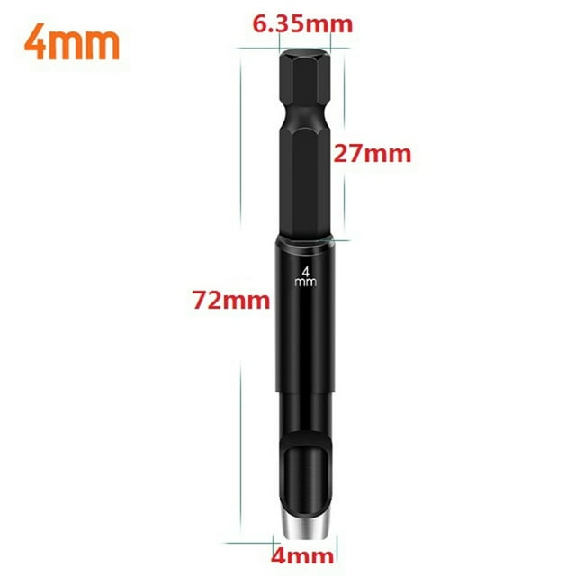 225mm Leather Hole Punching Tool Hex Shank 72mm Carbon Steel Round