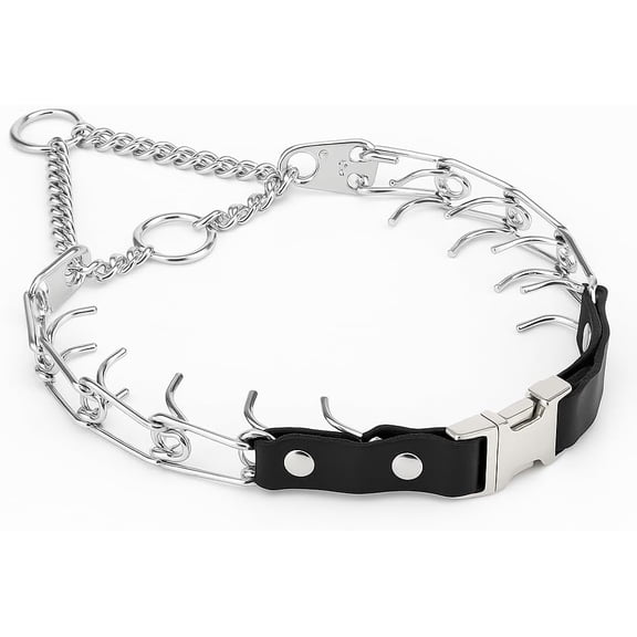 2.25mm Prong Collar for Dog Training Adjustable Length & Easy Quick Release Buckle Small/Medium Dogs (13-19" Neck)
