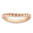 thumbnail image 1 of 2.25mm Sterling Silver Stackable Polished Pink-plated Wave Ring - 2.9 Grams - Size 7, 1 of 2