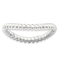thumbnail image 1 of 2.25mm Sterling Silver Stackable Polished Rhodium-plate Wave Ring - 2.2 Grams - Size 8, 1 of 2