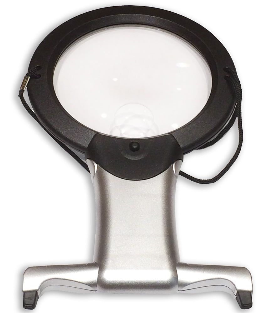 New 2 in 1 Hands Free Magnifying Glass With Light & Neck Cord LED