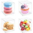 2.25x2.25x3 Inches Small Favor Boxes, Clear Boxes for Macaron, Small