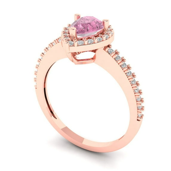 2.27ct Heart Cut Blue Sapphire 14k White Rose Gold Engraving Statement Bridal Wedding Halo Designer Ring Size 3.75