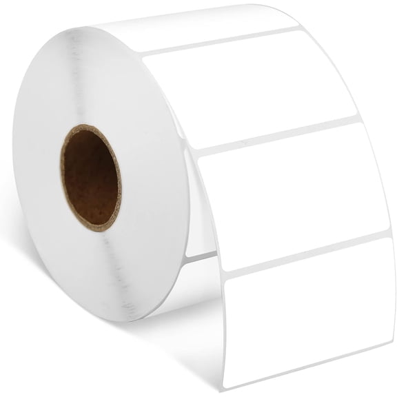 2.28' 1.18' Multi-Purpose Direct Thermal Labels (58mm30mm), Self-Adhesive Thermal Sticker for Address, Barcode, Compatible with , Rollo, , etc, 1 Roll - 1000 count, White